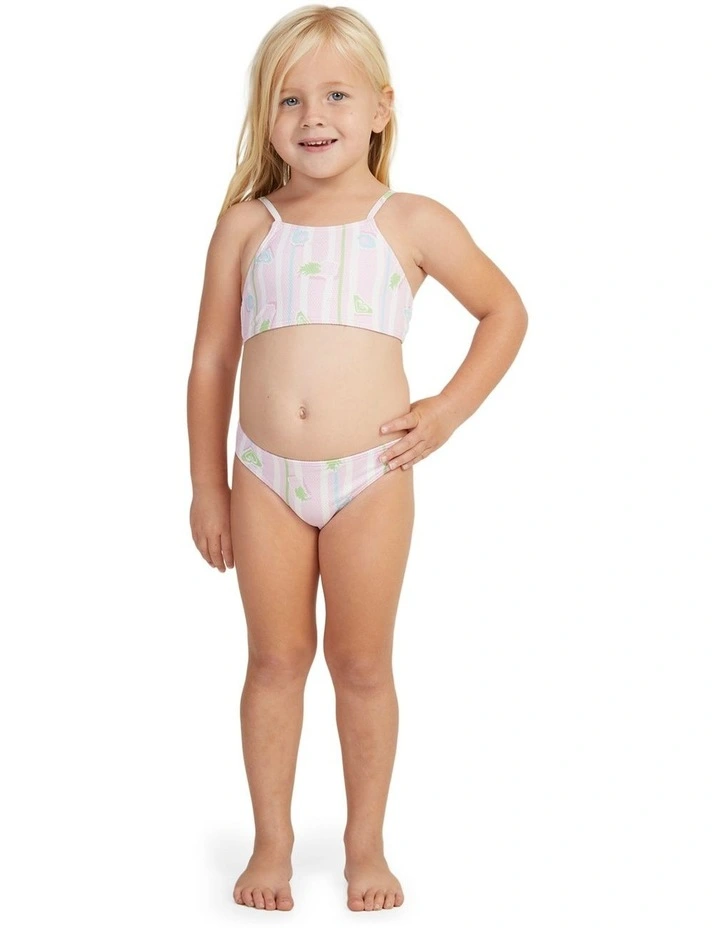 Crop Top Two-Piece Bikini Set in Pirouette Pineapple Line