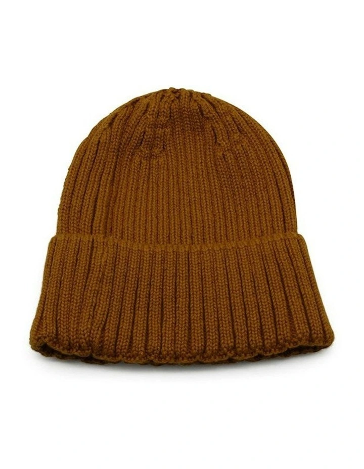 Mia Wool Blend Beanie in Honeycomb