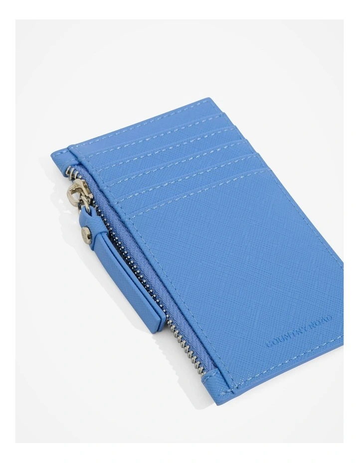 Branded Credit Card Purse in French Blue