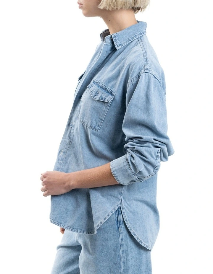 Adrian Denim Shirt in Endless Blue