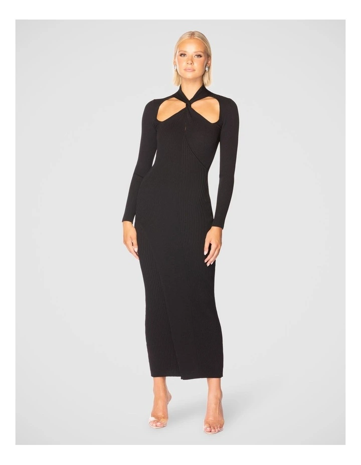 Noemi Knit Dress in Black