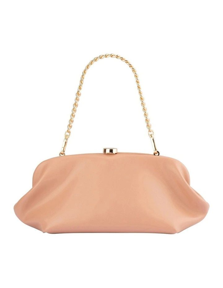 Josefina Vegan Leather Clutch in Blush
