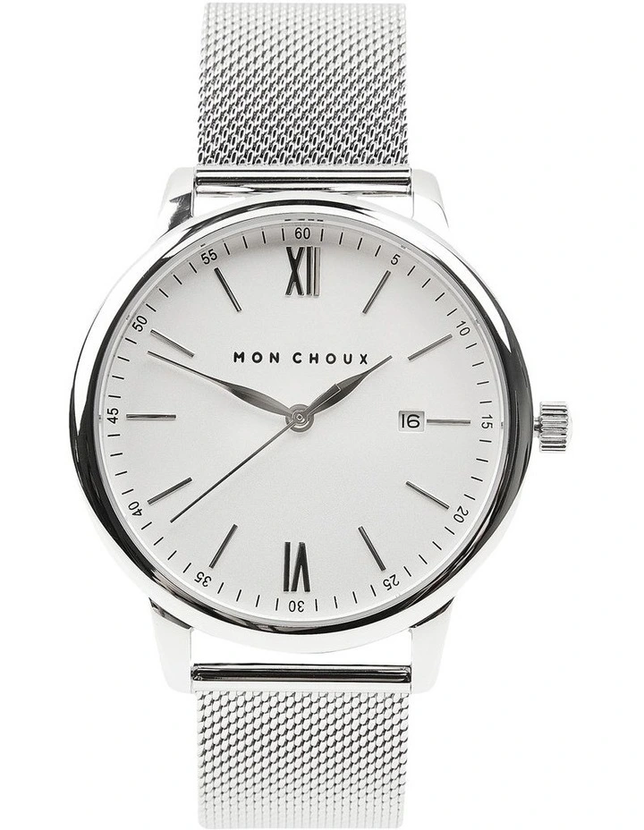 Homme Mesh Watch 42mm in Silver