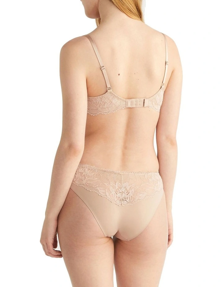 Seductive Comfort Lotus Floral Full Coverage Bra in Beige