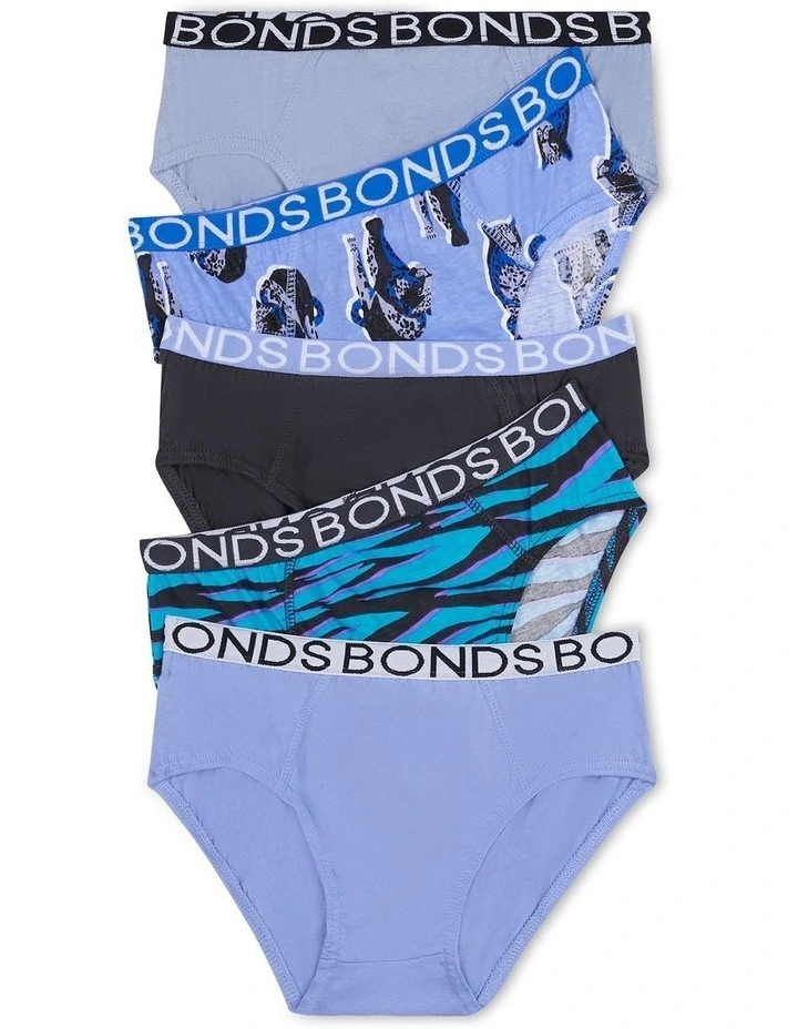 Kids Brief 5 Pack in Leo Leopard