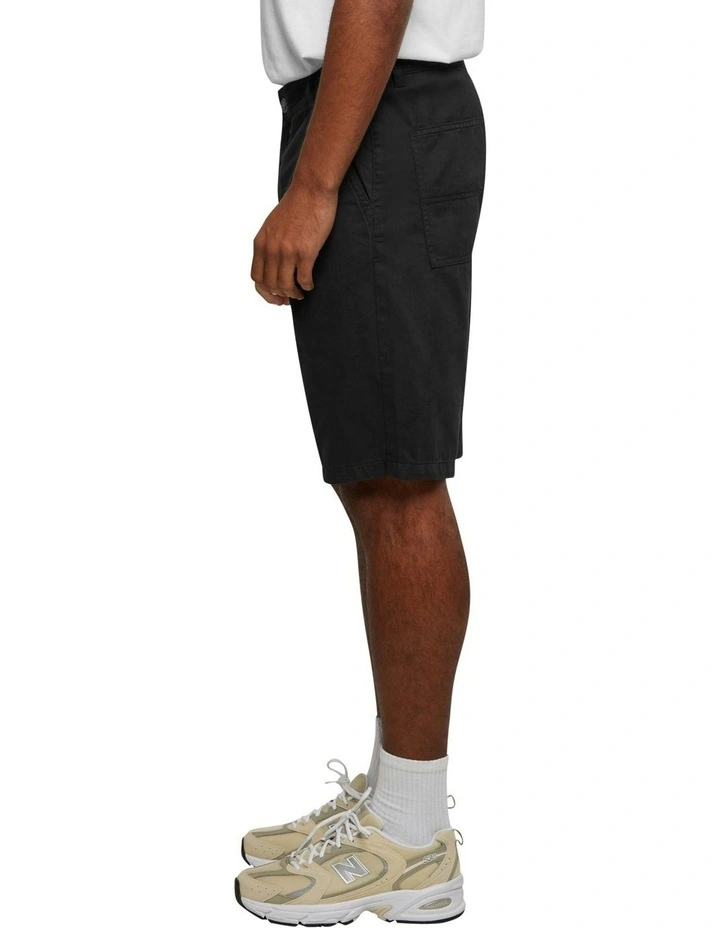 Organic Skater Chino Shorts in Black