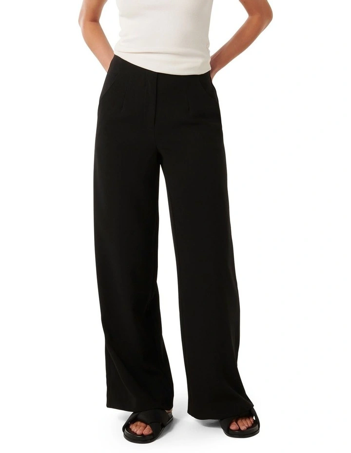 Freya High Waist Wide Leg Pants in Black