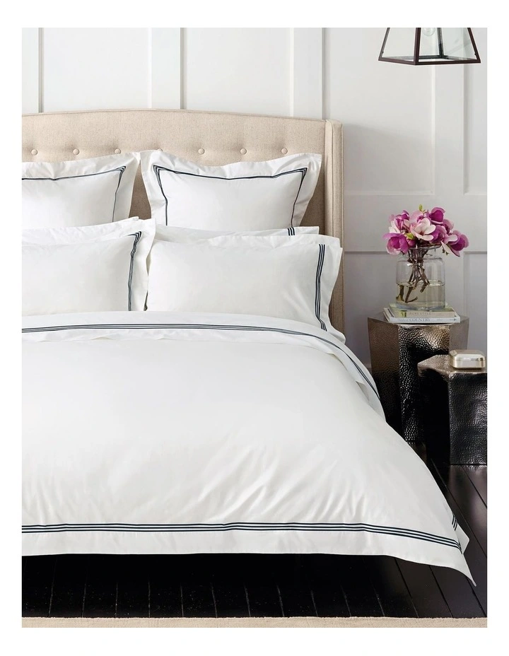 Palais Bed Linen Range in Midnight/White