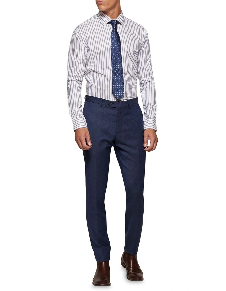 Islington Regular Fit Striped Shirt in Blue