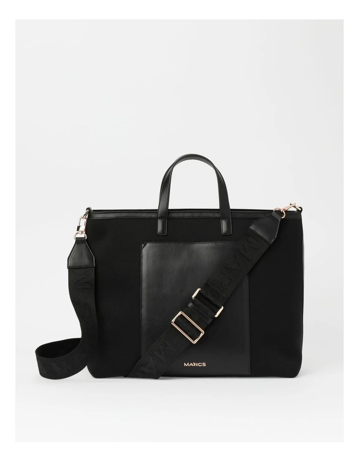 Capri Top Handle Tote in Black