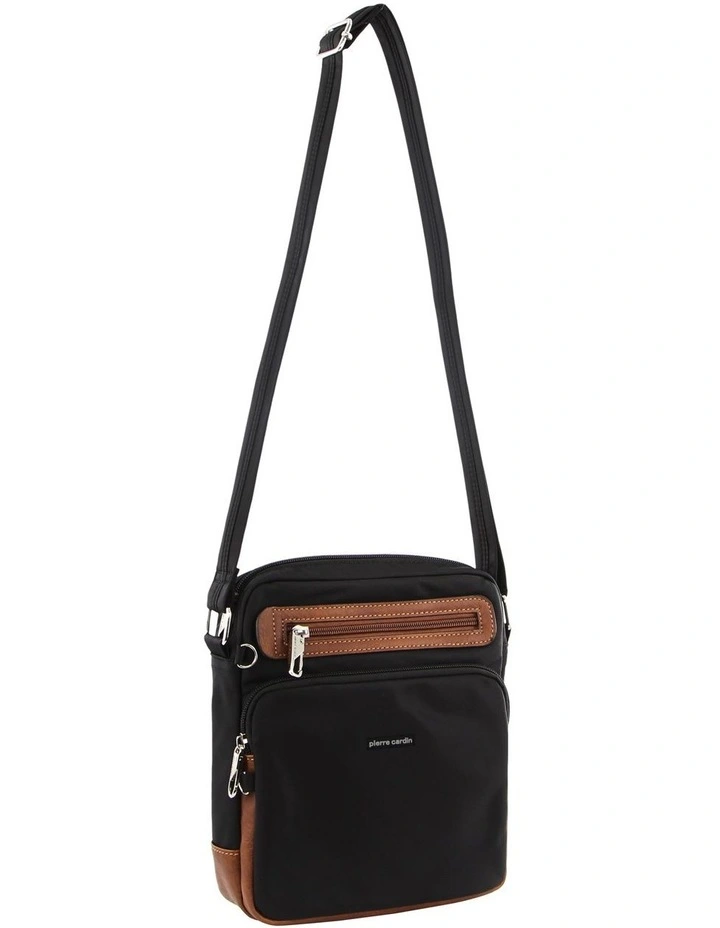 Nylon Cross Body Bag in Black