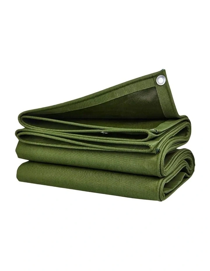 Heavy Duty Waterproof Sun Blocked Dustproof Canvas Tarp 3X3m in Army Green