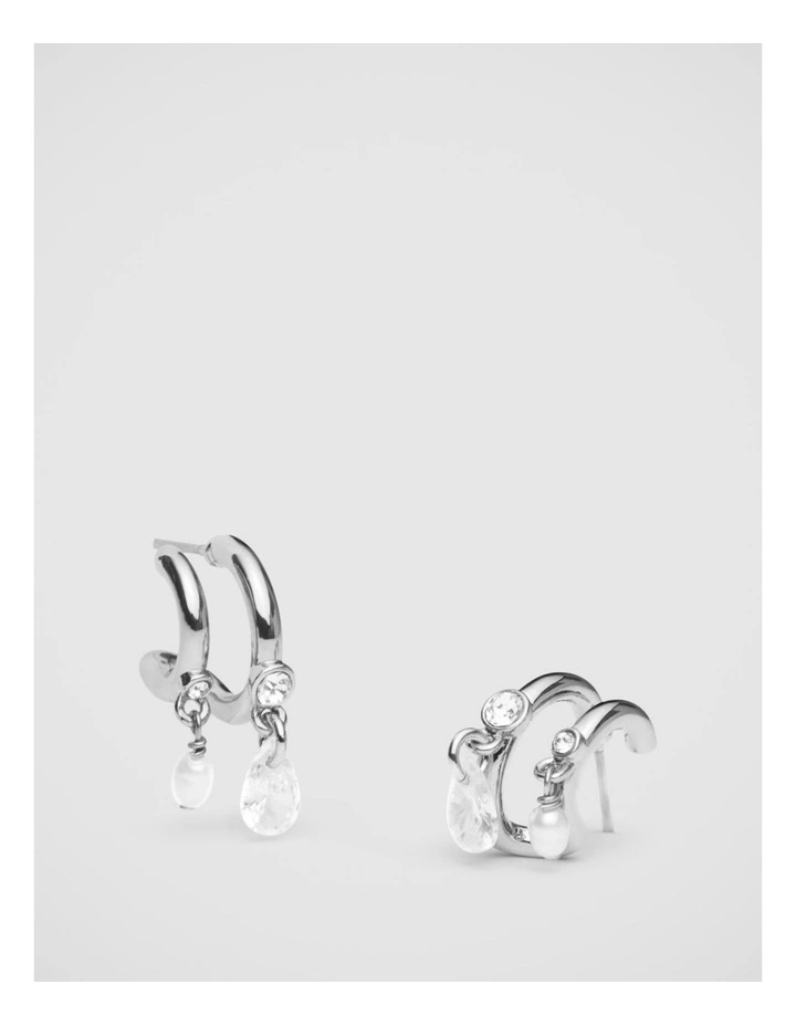 Emerge Double Hoop Earrings in Silver