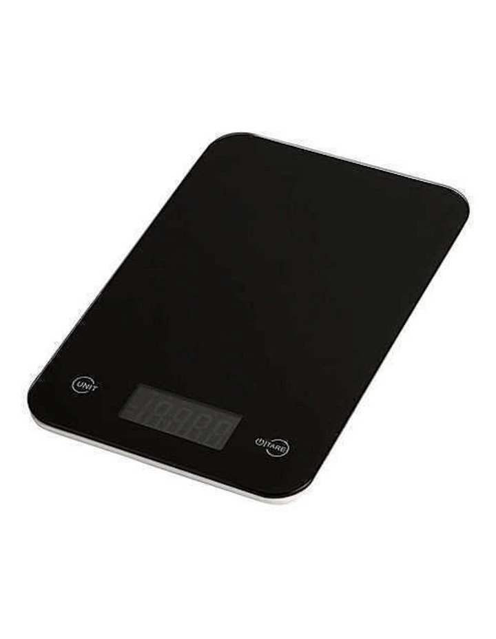 Slimline Glass Digital Kitchen Scale 5kg in Black