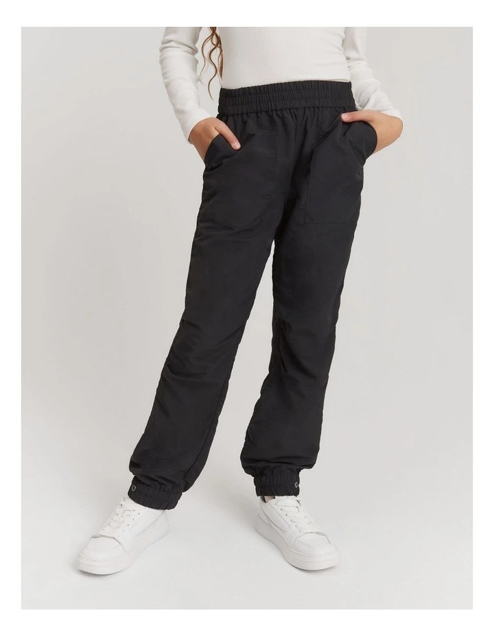 Teen Woven Track Pant in Black