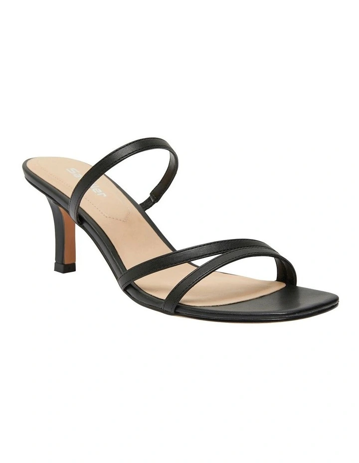 Marilyn Black Smooth Sandals