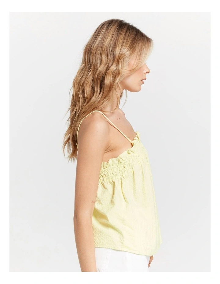 Mia Singlet Top in Lime
