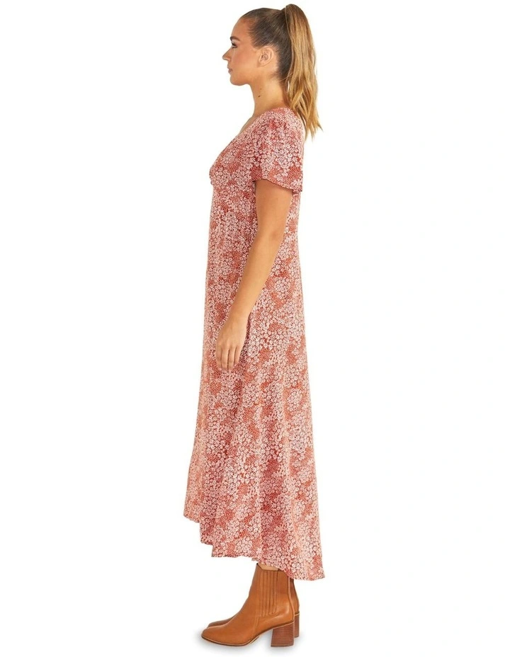 Isobelle Maxi Dress in Rust Brown