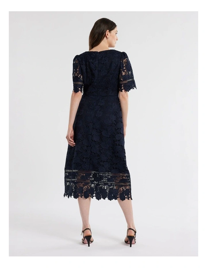 Katrina Lace Dress in Navy