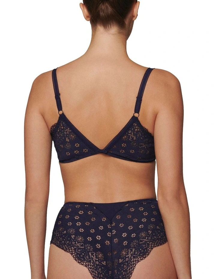 Aimee Soft Cup Triangle Bra in Blue