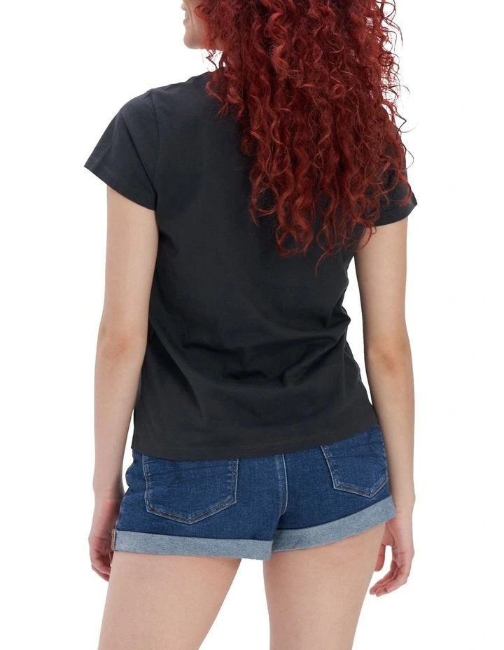 Classic Graphic Tee in Washed Black