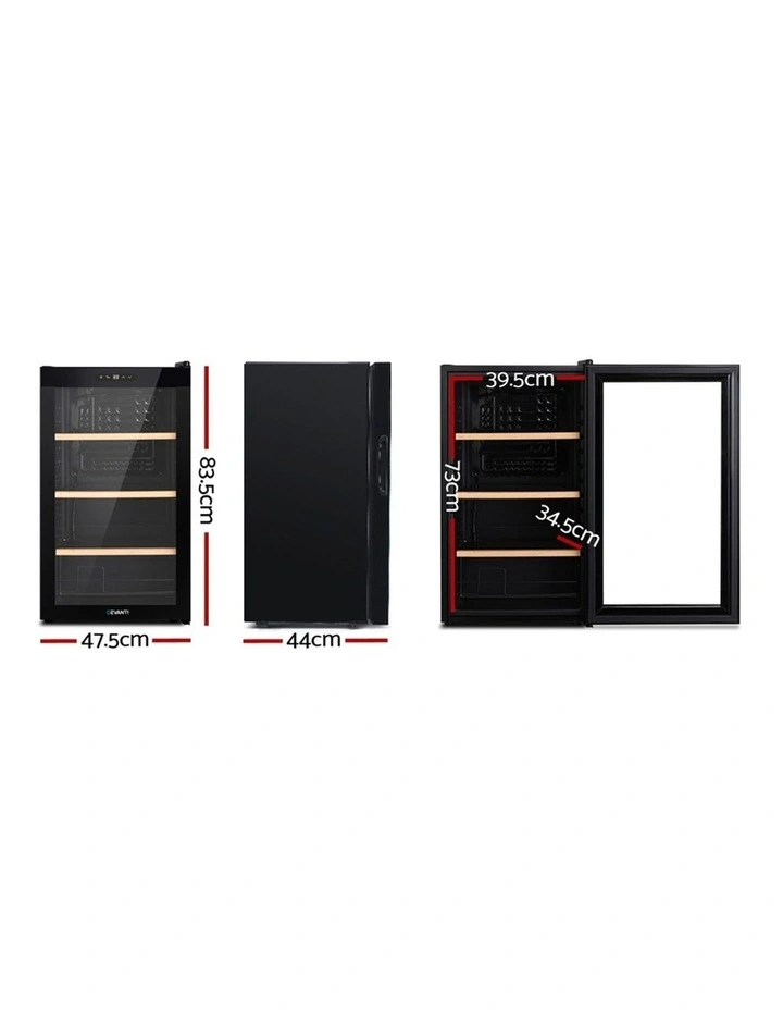 Wine Cooler 34 Bottles in Black WC-34B-BK