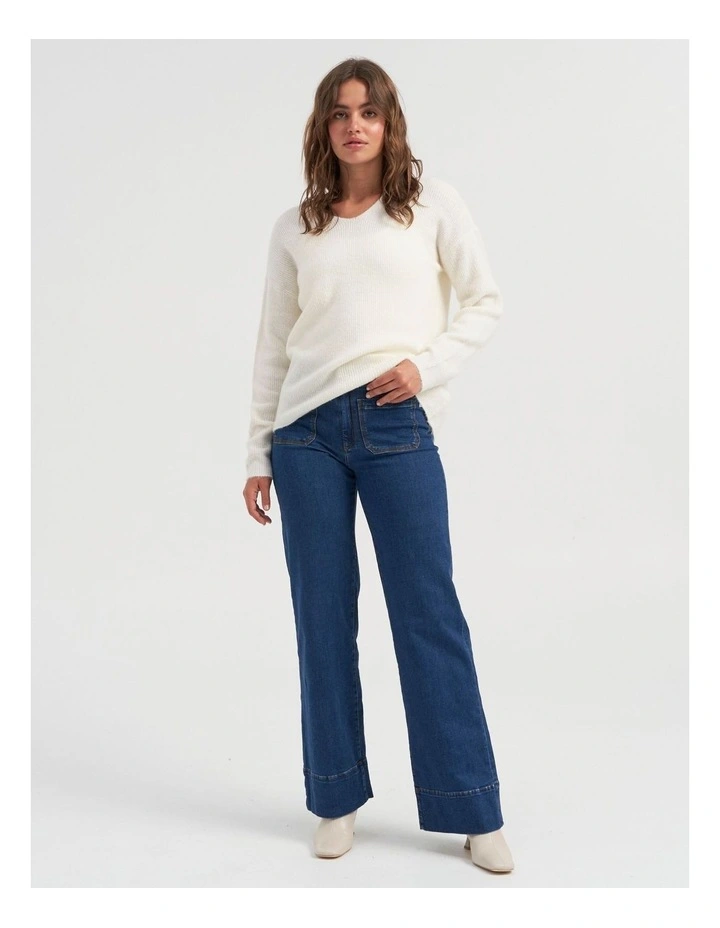 Camilla Long Sleeve Pullover Knit Jumper in Birch