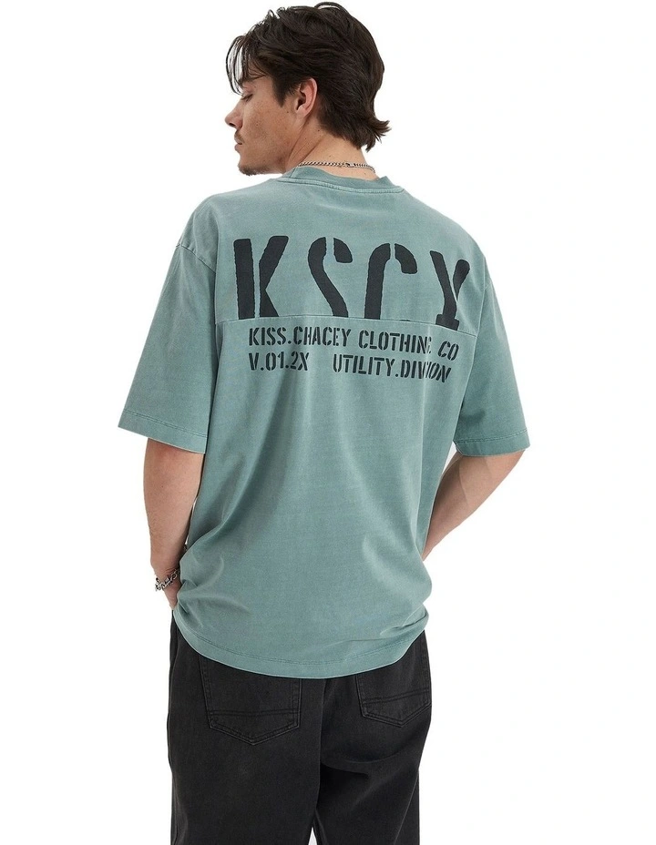Schism Heavy Oversized Tee in Pigment Trellis