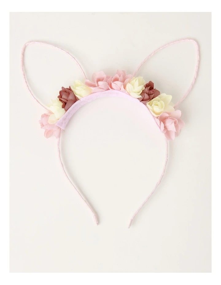 Bunny Flower Headband in Blush