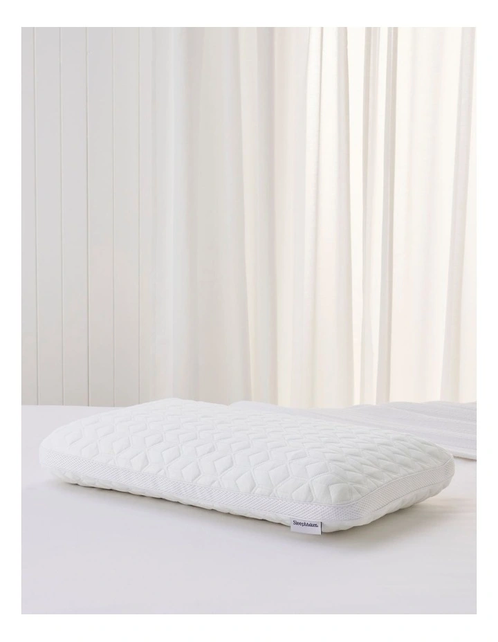 Fusion Gel Memory Foam Mid Profile Pillow in White
