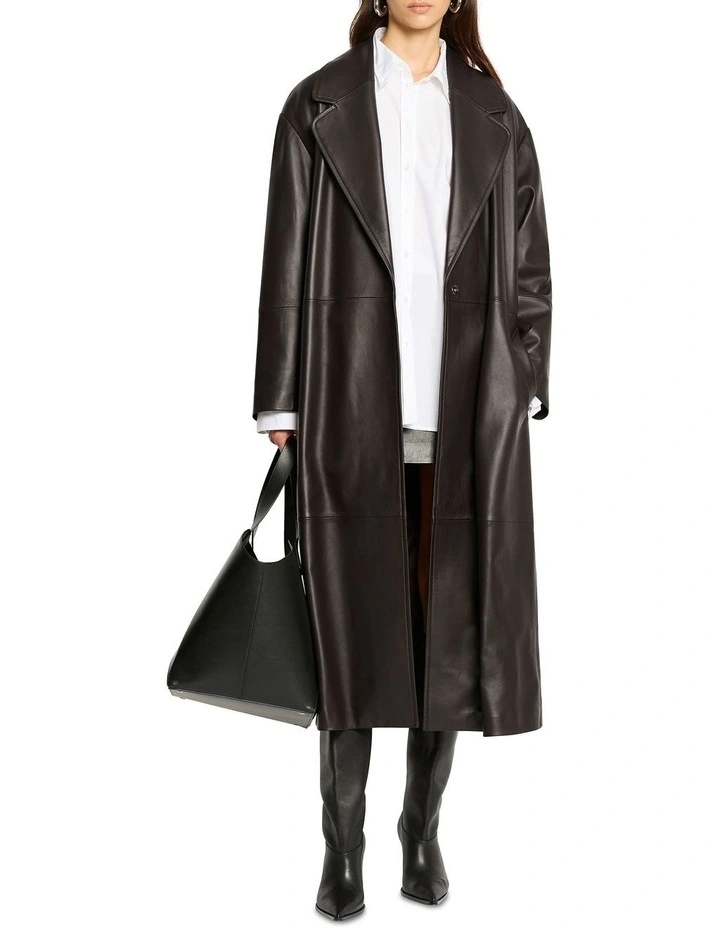 Oblivion Trench Coat in Chocolate
