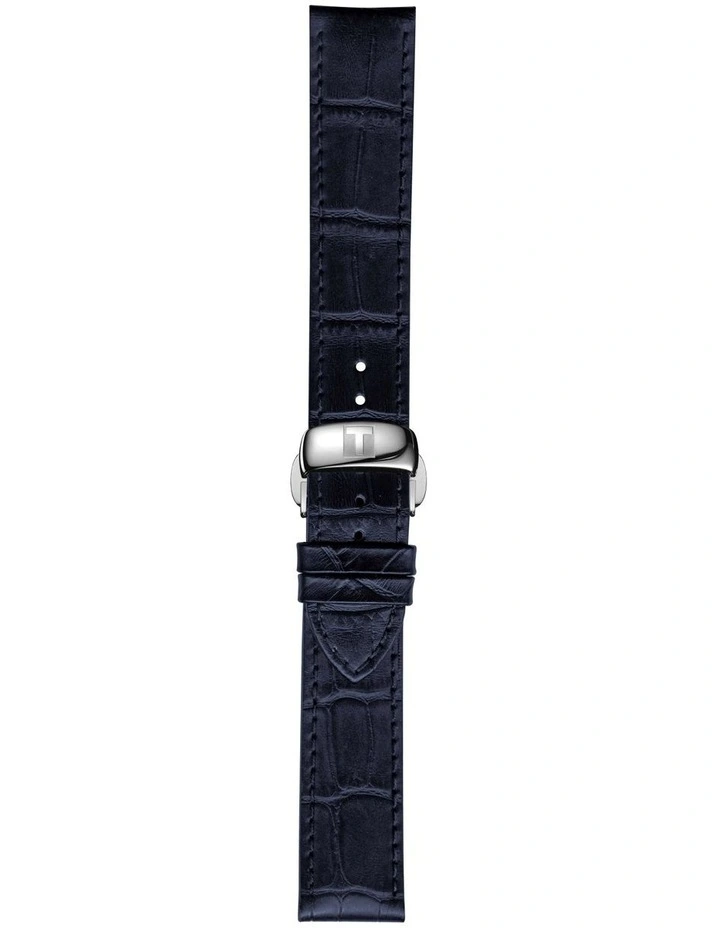 Official Leather 19mm Watch Strap in Blue