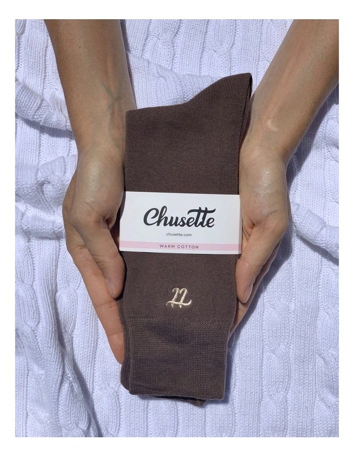 Men's Socks in Brown 10 Pack