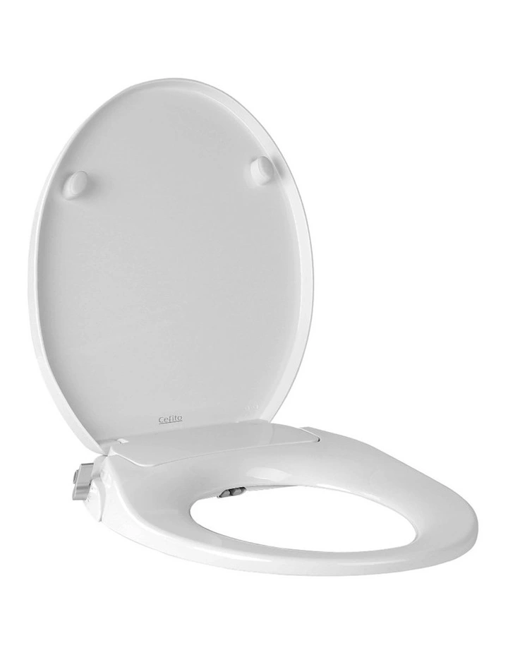 Non Electric Bidet Toilet Seat with Cover in White
