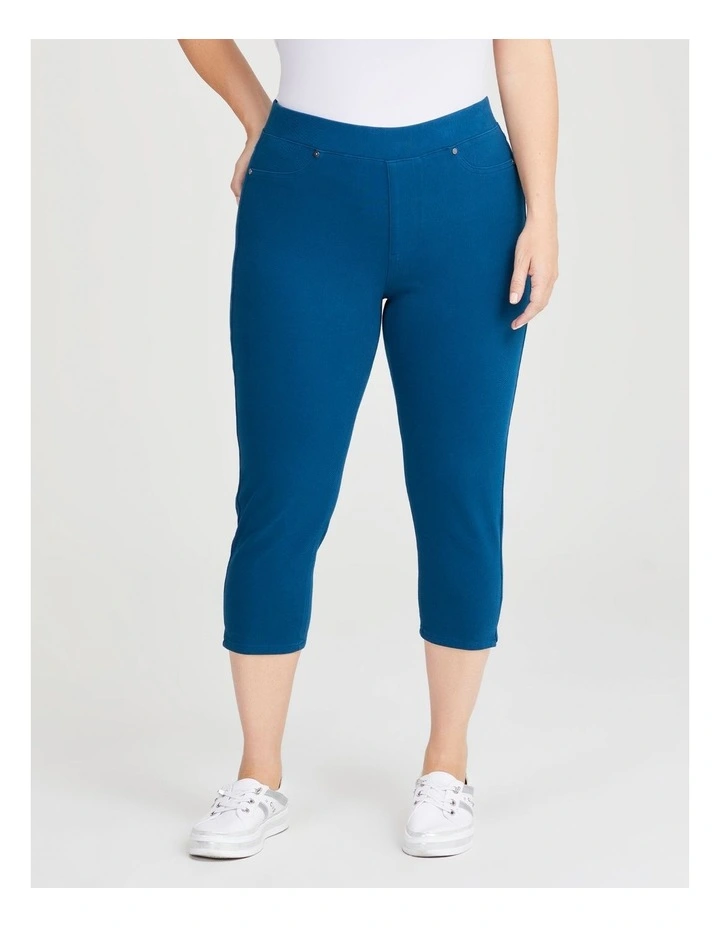 Crop Jegging in Harbour Blue