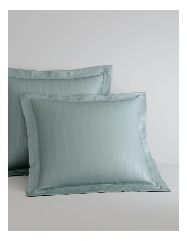 Saxton Tailored European Pillowcase in Blue Fog