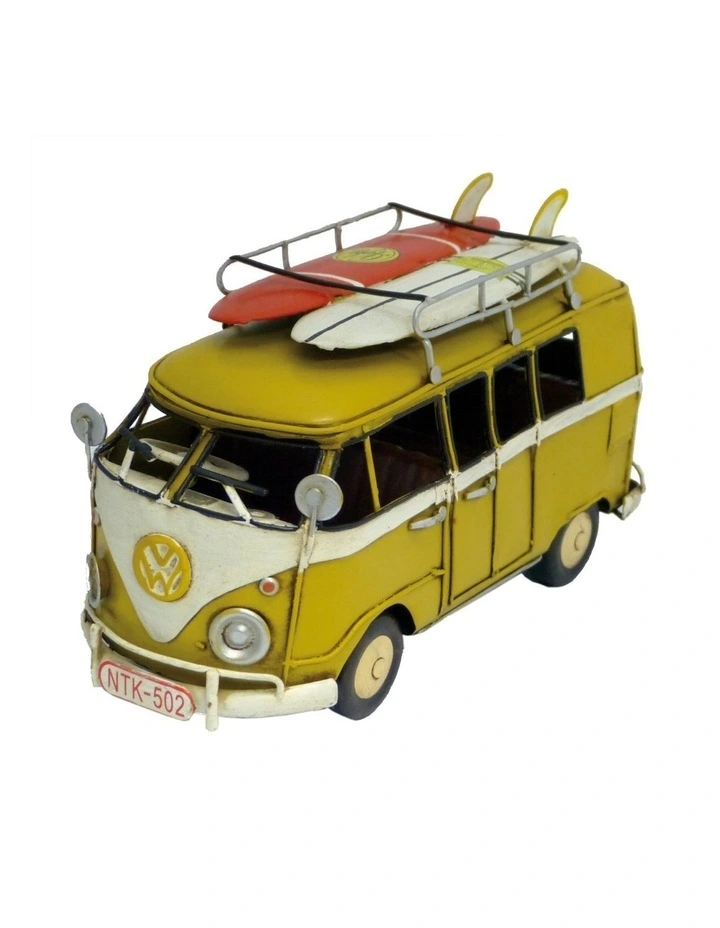 Volkswagen Kombi Van Ornament 20cm in Yellow