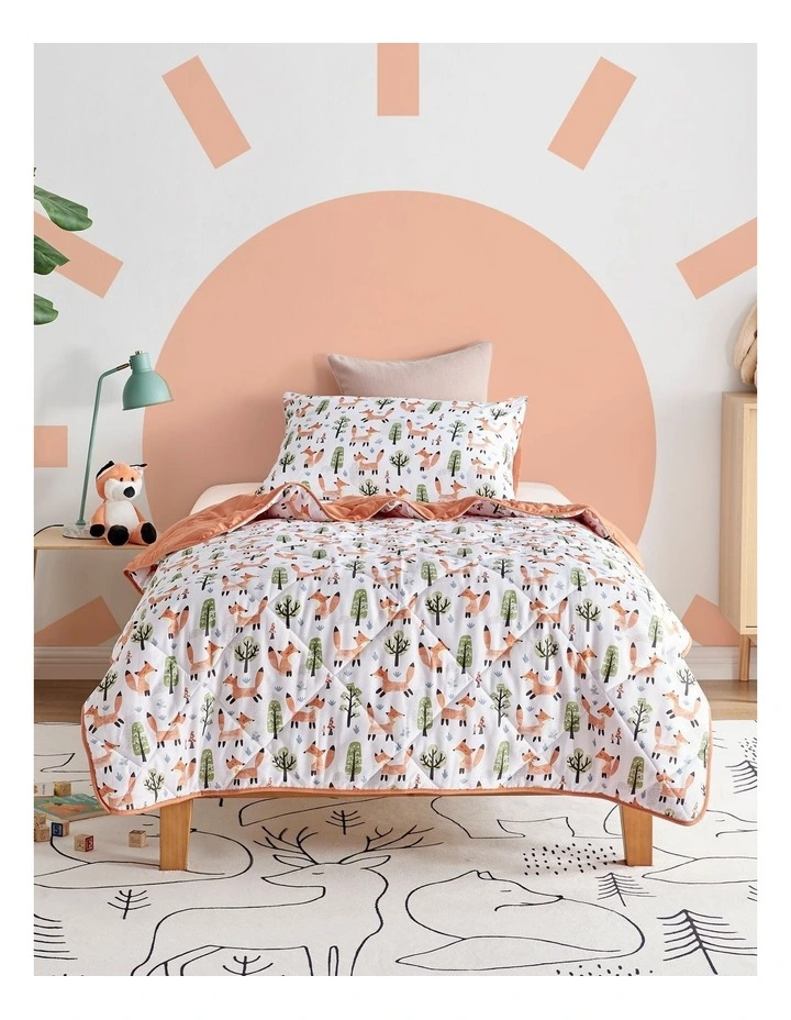 Shy Fox Comforter Set in White