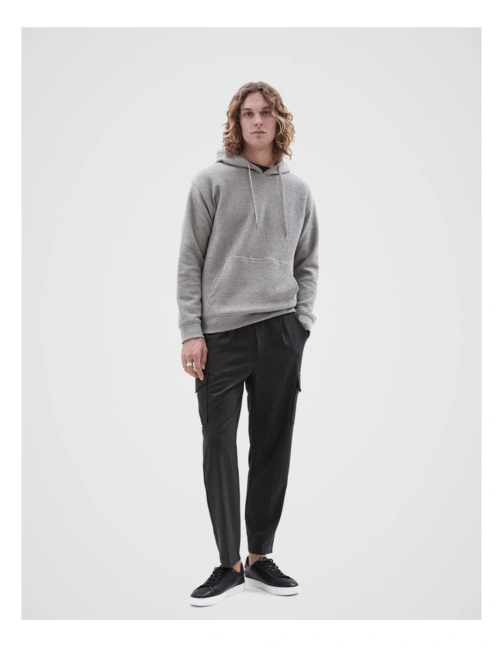 Textured Hoodie in Grey