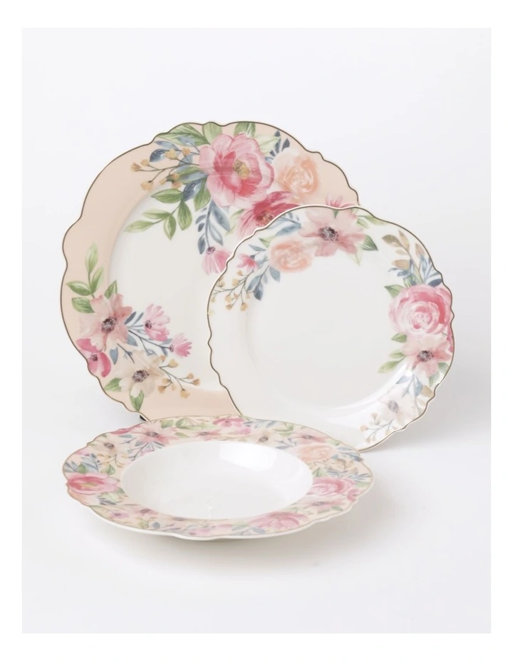 Eden 12pc Dinner Set in Pink