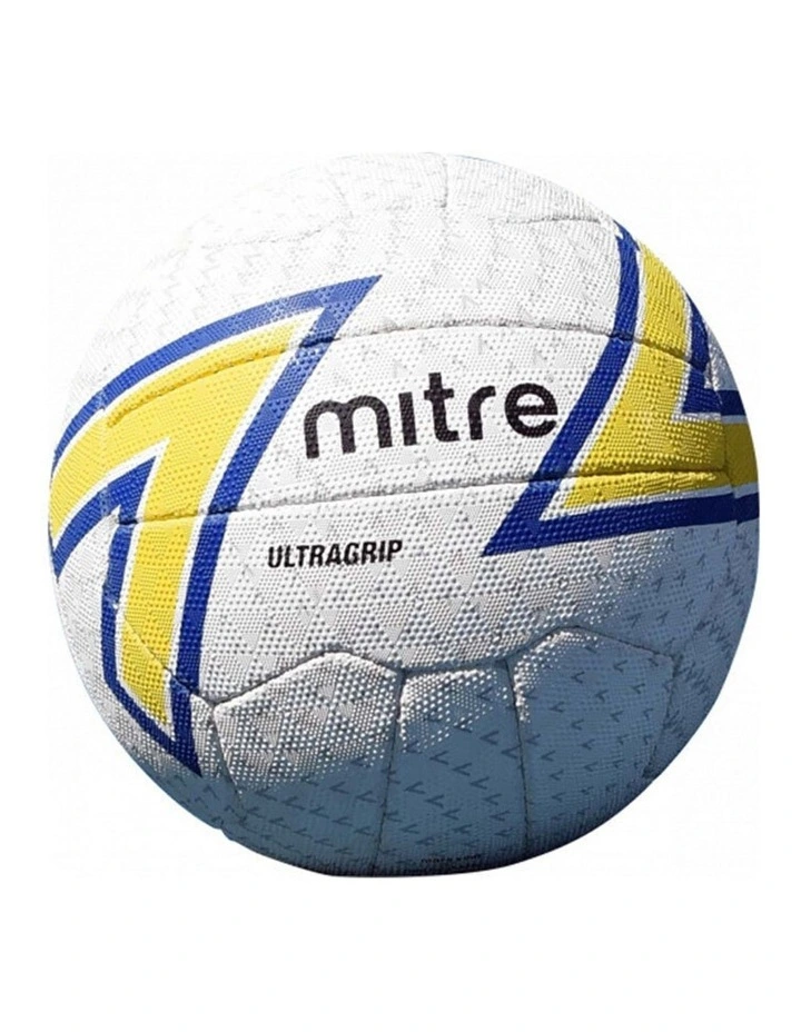 Ultragrip White/Yellow Size 5 Netball Ball F18P