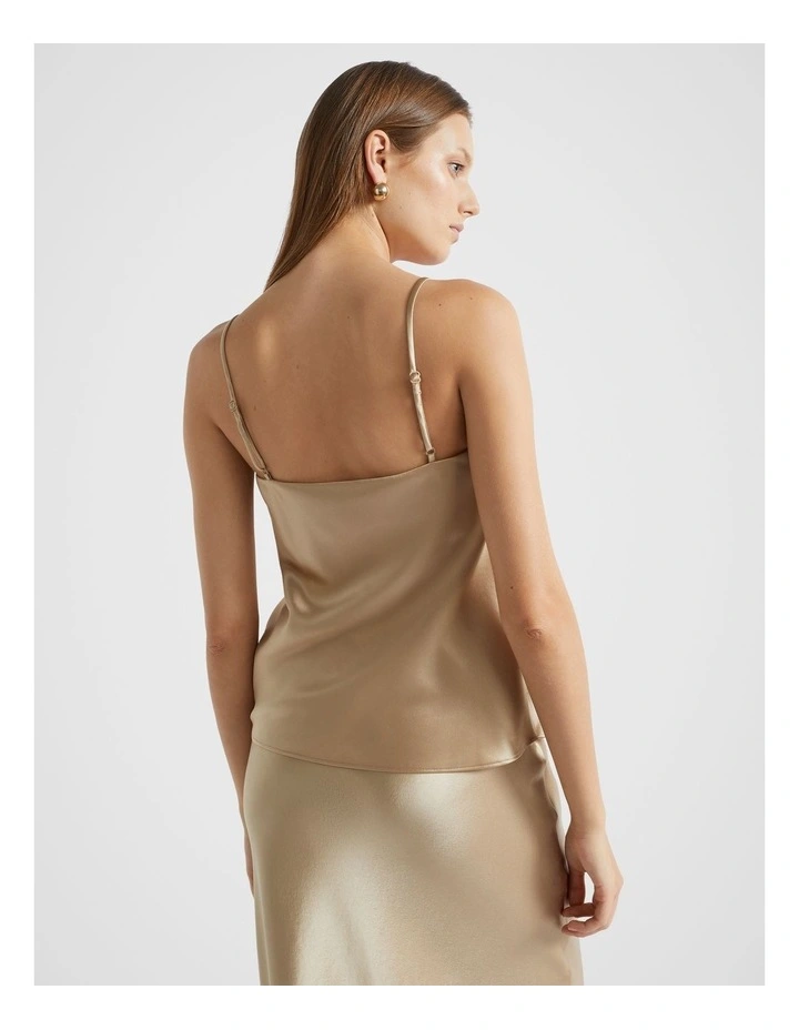 Satin Camisole in Champagne Beige