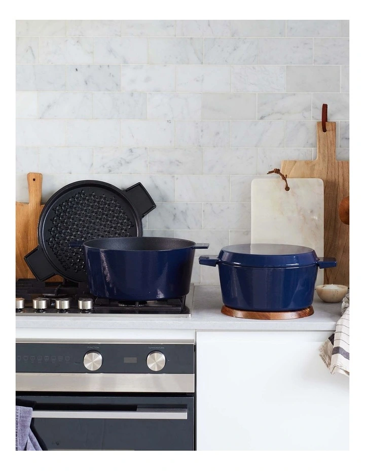 French Oven Grill Duo 28cm / 6.5L in Midnight Blue