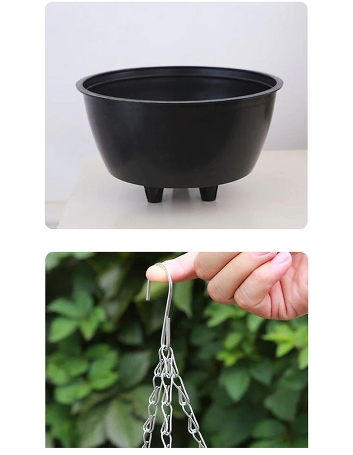 Small Hanging Resin Self Watering Flower Pot