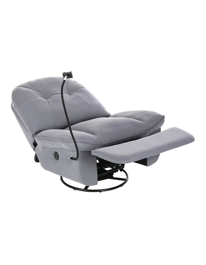Electric Recliner USB Charge Chair in Grey