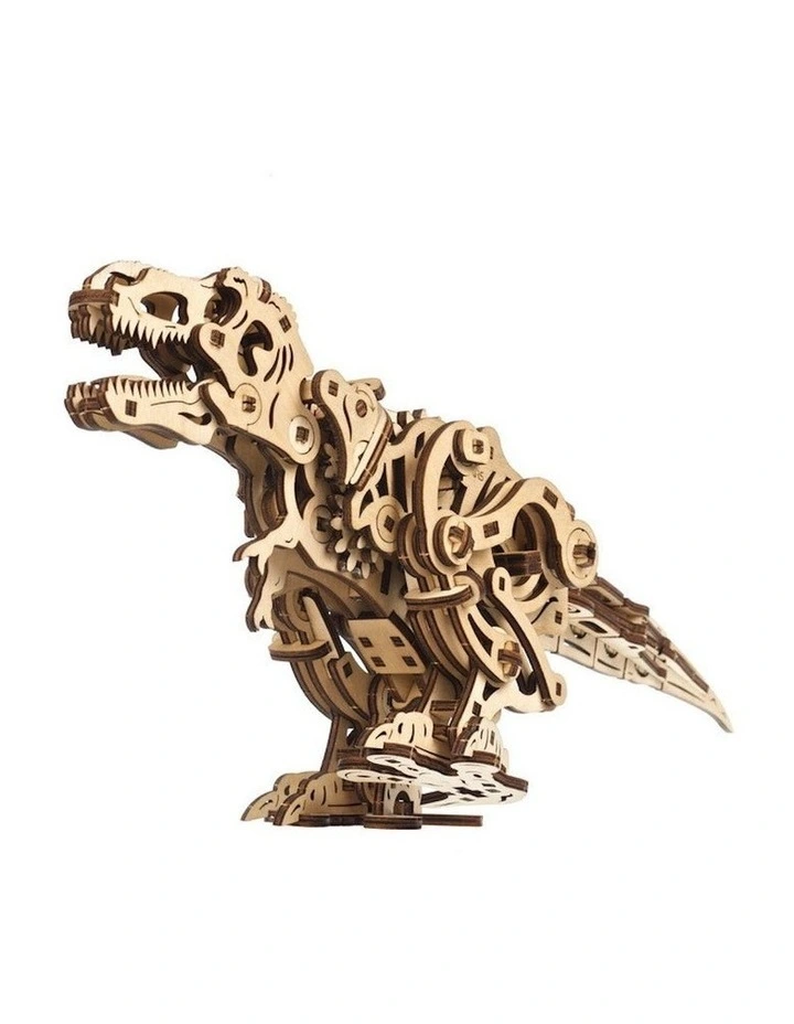3D Tyrannosaurus Rex Mechanical 249 Piece Wooden Puzzle Kit (14+ Years)