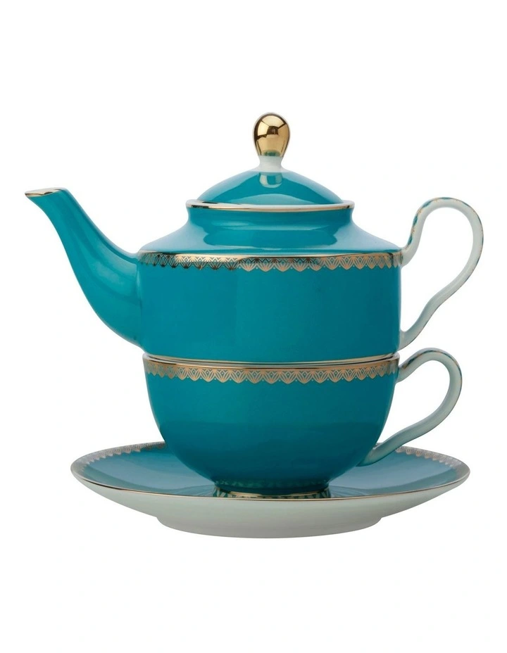 Teas & C's Classic Tea For One With Infuser 380ml in Aqua