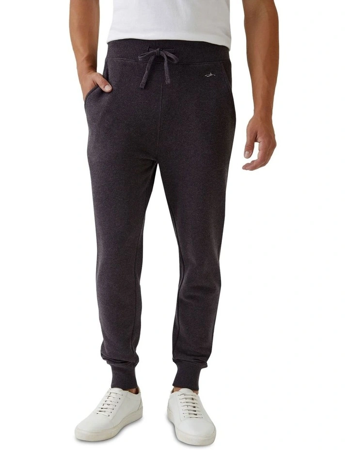 Benson Organic Cotton Track Pants in Charcoal