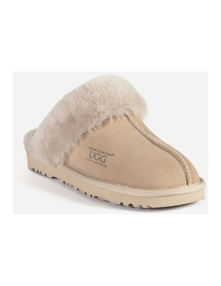 Slippers Premium Australia Sheepskin Unisex Scuffete Suede in Dove