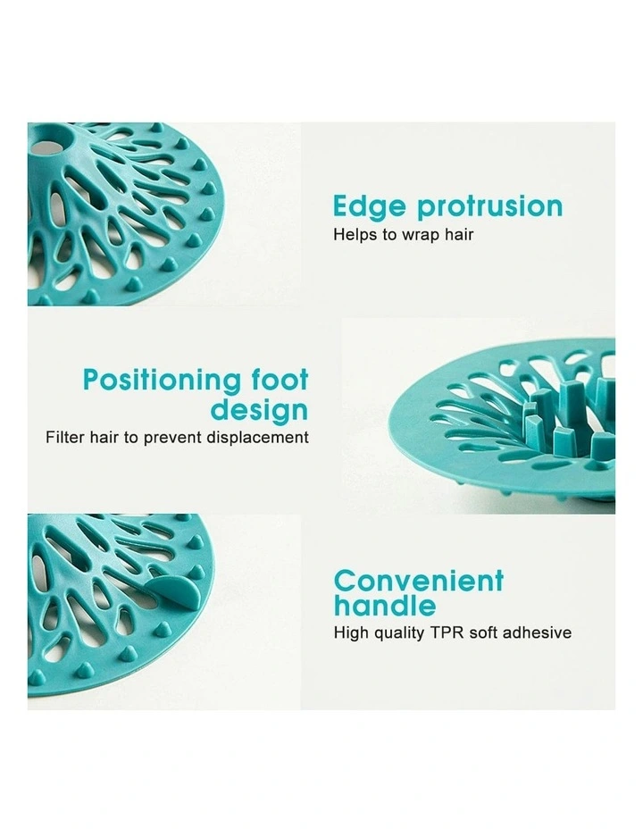 Silicone Drain Cover 2 Piece in Aqua